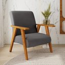Ver imagem 1 de Poltrona Decorativa Pés em MDF Fraga