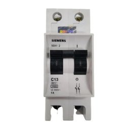 Disjuntor Bipolar 2P Curva C 13A Din 5SX1 213-7 3KA Siemens - 1