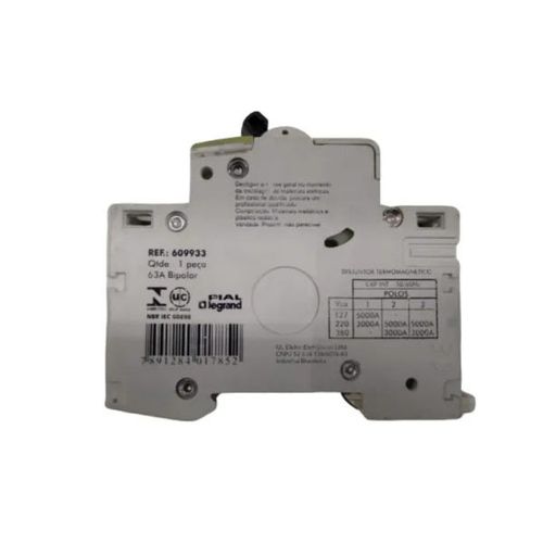 DISJUNTOR BI ACTI9 IC60N C1A 440V A9F74201 SCHNEIDER Agpr5, 40% OFF