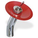 Ver imagem 3 de Cuba Redonda 30cm + Torneira Cascata + Valvula - Kit Vermelho