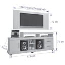 Ver imagem 2 de Rack Bem Ti Vi com Painel Jaspe para TV até 42 Polegadas JCM Movelaria - Rovere