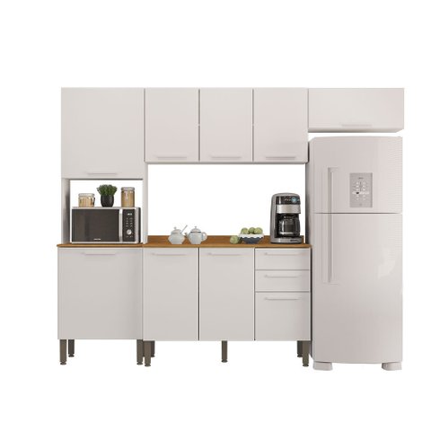 Cozinha Compacta 4 Peças Valência - Sallêto Móveis - Branco