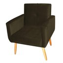 Ver imagem 2 de Poltrona Decorativa Itaqui Veludo Turkey Marrom