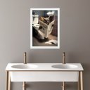 Ver imagem 1 de Quadro Banheiro Coleção Animais - Morcego 24x18cm:madeira Preta