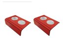 Ver imagem 1 de Kit 02un Esteira Decorativa Laqueada Sofá Copo Alumínio Vermelho