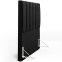 Ver imagem 6 de Cabeceira Cama Box Solteiro 100 cm Dália W01 Bouclê Preto - Lyam Decor