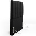 Ver imagem 6 de Cabeceira Cama Box Solteiro 100 cm Dália W01 Bouclê Preto - Lyam Decor