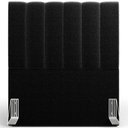 Ver imagem 5 de Cabeceira Cama Box Solteiro 100 cm Dália W01 Bouclê Preto - Lyam Decor