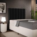 Ver imagem 1 de Cabeceira Cama Box Solteiro 100 cm Dália W01 Bouclê Preto - Lyam Decor