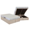 Ver imagem 1 de Cama Box Baú Queen: Colchão Ortopédico Herval D28 - Ag65 Frontier + Base Crc Suede Clean(158x198)