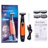 Barbeador Elétrico Recarregável Kemei KM-1910 - Laranja - 8