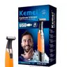 Barbeador Elétrico Recarregável Kemei KM-1910 - Laranja - 3