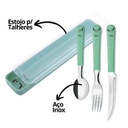 Kit Marmita para Refeição Stitch Disney 7 Peças Estojo, Potes e Talheres Inox - Simonaggio - 4