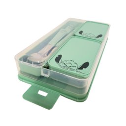 Kit Marmita para Refeição Stitch Disney 7 Peças Estojo, Potes e Talheres Inox - Simonaggio - 5