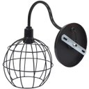 Ver imagem 5 de 2 Luminárias Arandela de Parede Aramada Globo Industrial Retro + 2 Lâmpadas Led ST64 Vintage - Preto