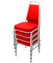 Ver imagem 1 de Kit com 4 Cadeiras Empilháveis Linha Hotel Plus Vermelho
