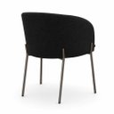 Ver imagem 2 de Poltrona Atena Base Fixa em Metal Cinza Lisa Zari Decor: Linho Preto