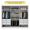 Guarda Roupa Casal 3 Portas Correr Com Espelho Central Inteiriço Peliculado e 6 Gavetas Monte Carlo  - 7