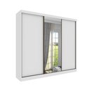 Ver imagem 2 de Guarda Roupa Casal 3 Portas Correr Com Espelho Central Inteiriço Peliculado e 6 Gavetas Monte Carlo