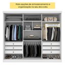 Ver mais imagens de Guarda Roupa Casal 3 Portas Correr Com Espelho Central Inteiriço Peliculado e 6 Gavetas Monte Carlo