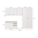 Ver imagem 4 de Lavanderia Modulada Kappesberg Celeste 5 Peças Branco 280cm