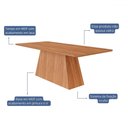 Ver imagem 3 de Mesa de Madeira Helena 210 Cm Cinamomo - Cimol
