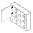 Ver imagem 6 de Armário Espelheira 1 Porta 60 Cm Lva06 Mell Preto Novam