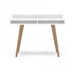 Escrivaninha 110cm 2 Nichos Retrô Hannover Politorno - 6 Escrivaninha 110cm 2 Nichos Retrô Hannover Politorno - 6