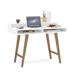 Escrivaninha 110cm 2 Nichos Retrô Hannover Politorno - 9 Escrivaninha 110cm 2 Nichos Retrô Hannover Politorno - 9