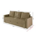 Ver imagem 7 de Sofá Cama 3 Lugares Casal 2,10 Mts Pompeia Safira Matrix