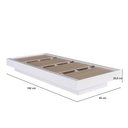 Ver imagem 4 de Cama Solteiro Suspensa Branca Mdp 92x192x25,5cm Zurique Quarto Art In Móveis