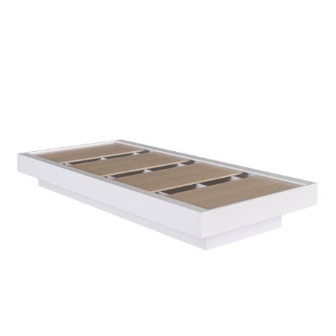 Cama Solteiro Suspensa Branca Mdp 92x192x25,5cm Zurique Quarto Art In Móveis