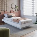 Ver imagem 2 de Cama Solteiro Suspensa Branca Mdp 92x192x25,5cm Zurique Quarto Art In Móveis