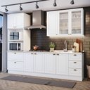 Ver imagem 1 de Cozinha Completa 4 Peças Com Aéreo 3 Portas Com Vidro Amy Casa 812