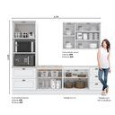 Ver imagem 4 de Cozinha Completa 4 Peças Com Aéreo 3 Portas Com Vidro Amy Casa 812