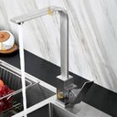 Ver imagem 2 de Torneira Cozinha Bancada Monocomando Inox Escovada 1/4 360º