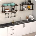 Ver imagem 5 de Prateleira Estilo Industrial Cozinha de Parede GND PM 80cm