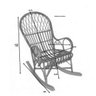 Cadeira Balanço de Vime Para varanda Tudo em Vime Artesanato - 2