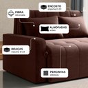 Ver mais imagens de Sofá Cama Amora New 2 Lugares Marrom