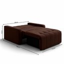 Ver imagem 7 de Sofá Cama Amora New 2 Lugares Marrom