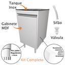 Ver imagem 3 de Gabinete para Lavanderia 44cm com Tanque 30 Litros de Inox