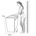 Ver imagem 6 de Gabinete para Lavanderia 44cm com Tanque 30 Litros de Inox