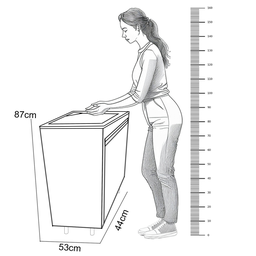 Gabinete para Lavanderia 44cm com Tanque 30 Litros de Inox - 6