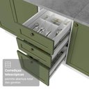 Ver imagem 7 de Balcão de Cozinha 40 cm 3 Gavetas (sem Tampo) Branco/Verde Vik Madesa