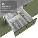 Ver mais imagens de Balcão de Cozinha 40 cm 3 Gavetas (sem Tampo) Branco/Verde Vik Madesa