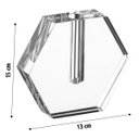 Ver imagem 2 de Vaso Solitário Acrílico Hara Sextavado Transparente 13x15 Cm