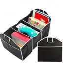 Ver imagem 3 de Organizador de Porta Malas Carro Sacola Bolsa Organizadora Compras com 3 Divisorias e Bolsos