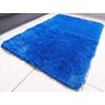 Tapete Quarto Sala Peludo Azul Marinho 1,00 x 1,50 M - 1