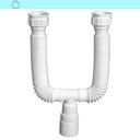 Ver imagem 2 de Sifão Sanfonado Duplo 80cm Lavatório/Pia/Tanque Branco