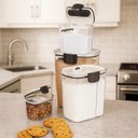 Ver imagem 6 de Kit 4 Potes Herméticos Plástico Transparente Tampa Dispenser Porta Grãos Açucareiro Multi Dispenser